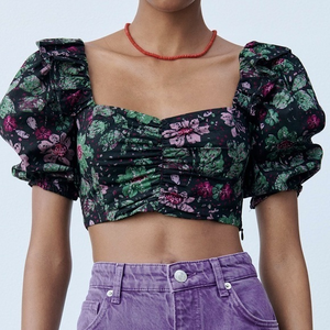 ZARA FLORAL PRINT CROPPED‎ TOP